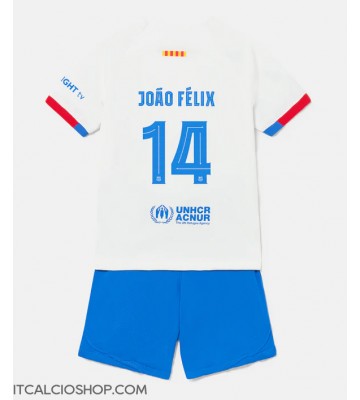 Barcelona Joao Felix #14 Seconda Maglia Bambino 2023-24 Manica Corta (+ Pantaloni corti)